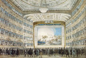 L'interno del Gran Teatro La Fenice di Venezia nel 1837