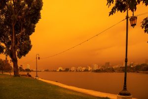 California Fire, una nuova serie tv sugli eroi degli incendi della California: immagine dagli incendi californiani del 2020