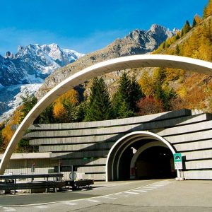 L'entrata italiana del traforo del Monte Bianco