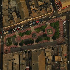 Vista dall'alto del quartiere di Cercado, a Lima, in Perù