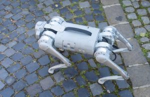 Un robot teleguidato con quattro zampe