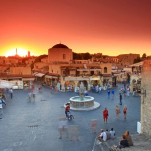 Il centro storico di Rodi, al